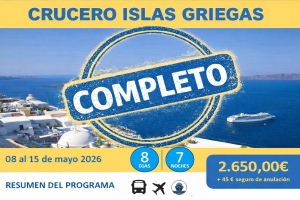 GOLDENTOUR 2026 - CRUCERO ISLAS GRIEGAS 2026